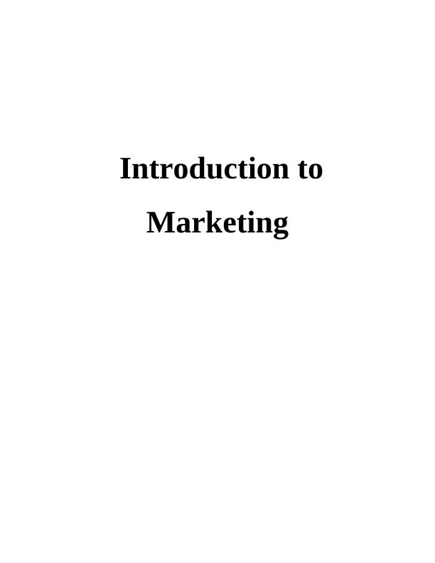 Introduction to Marketing Assignment-  Hennes & Mauritz_1