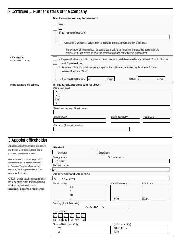 Application for registration as an Australian company under the Corporations Act 2001 117_3