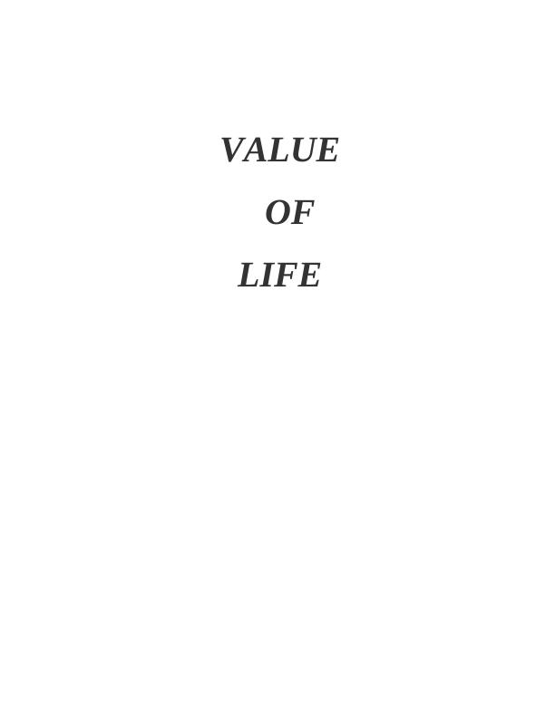 Essay on Value of a Human Life PDF_1