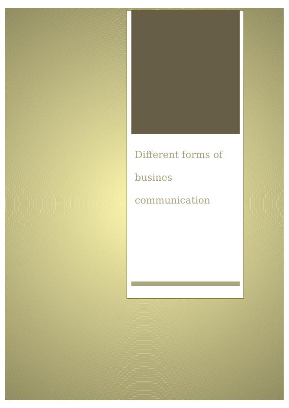 Different Forms of Business Communication_1