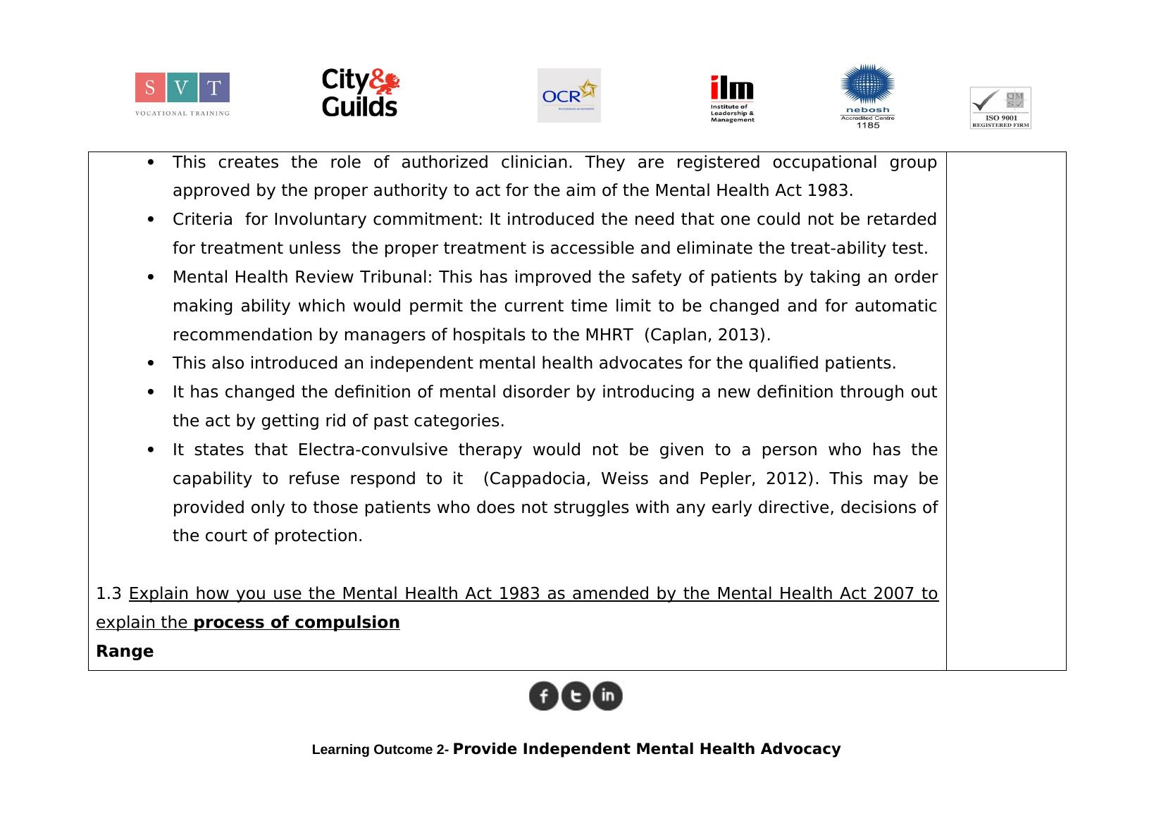 Health and Social Care Assignment: Mental Health Advocacy_5