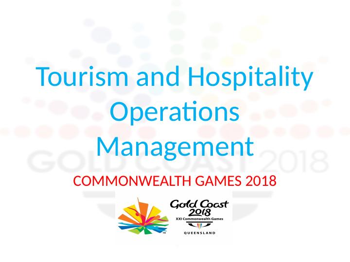 Commonwealth Games 2018: Impact on Tourism and Hospitality Industry of Australia_1