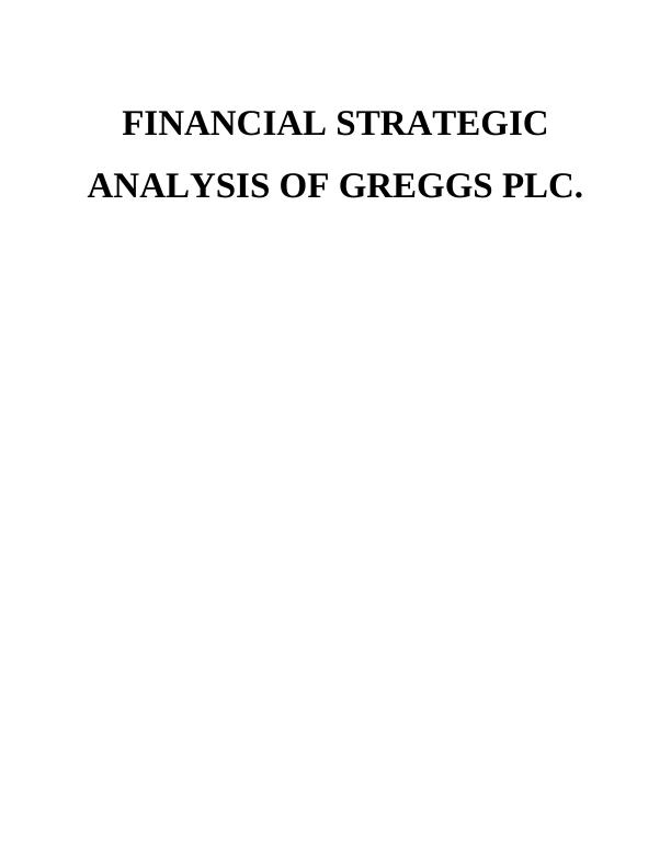 Financial Analysis of Greggs Plc_1