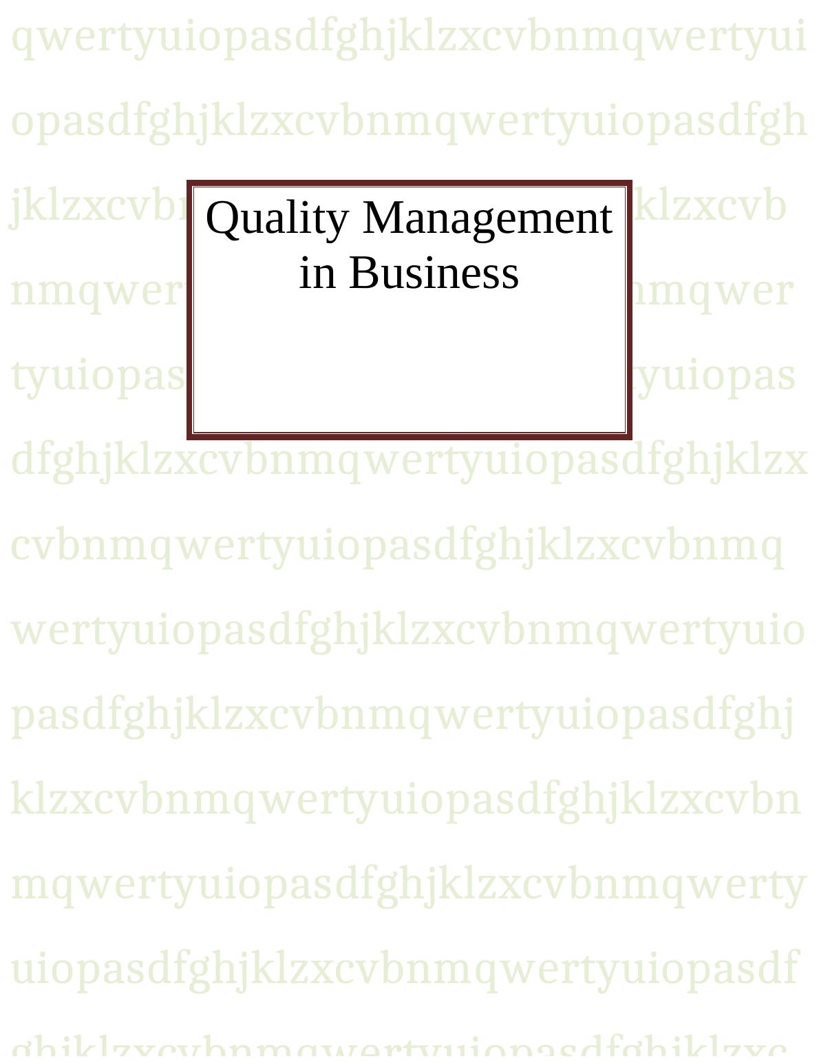 Quality Management in Business_1