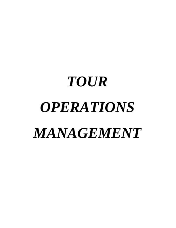 Tour Operation Management Assignment_1
