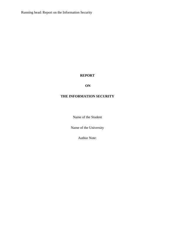 Report on the Information Security_1