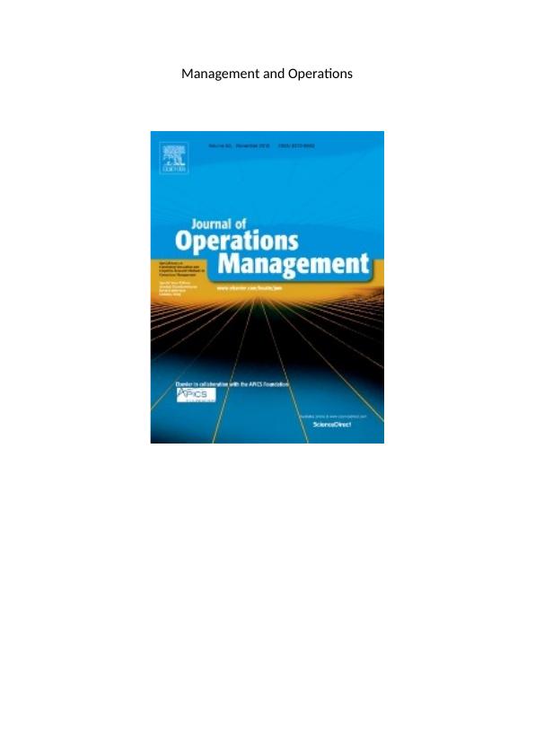 Unit 4 Management and operations Assignment - (Solved)_1