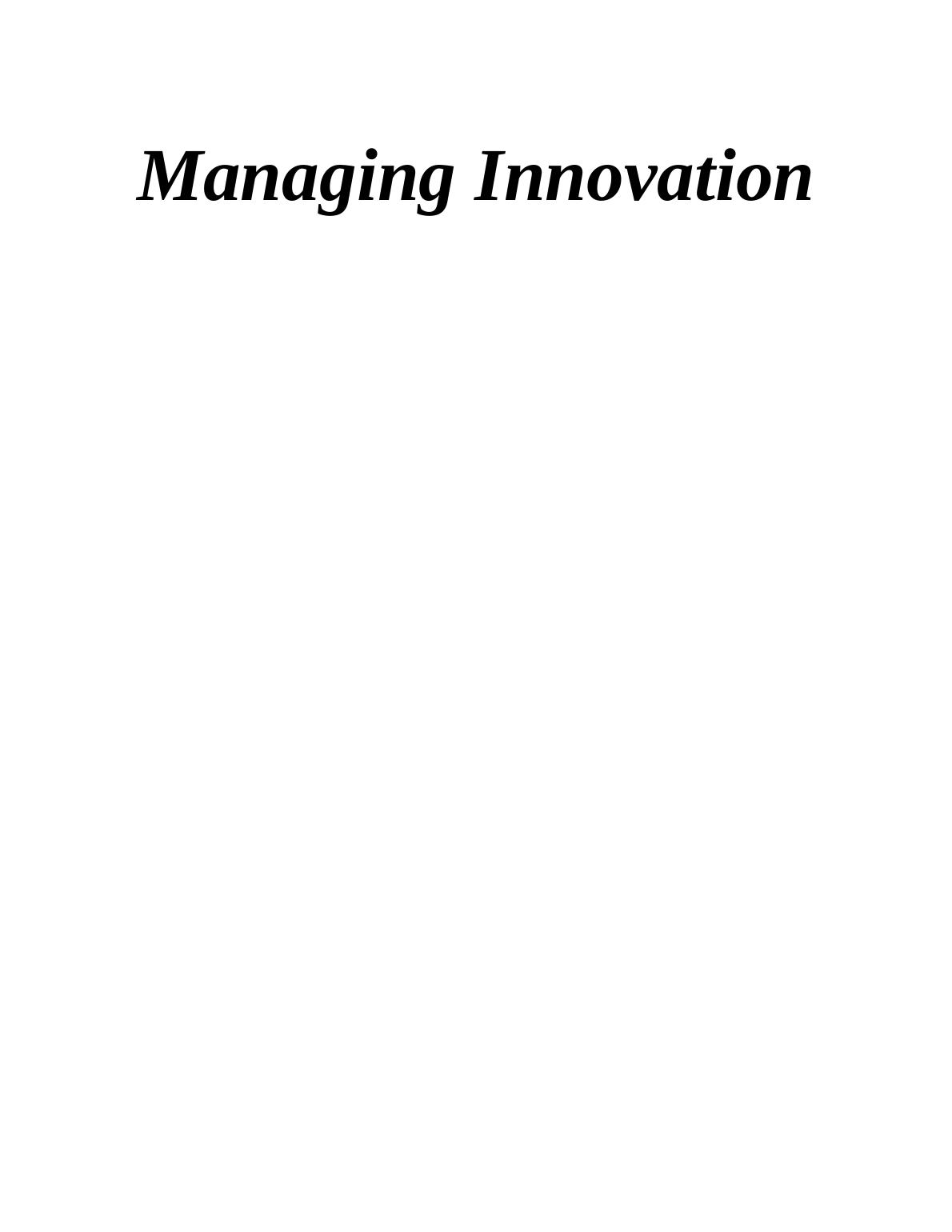 Managing Innovation Apple Inc : Report_1
