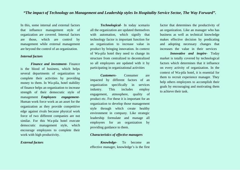 The Impact of Technology on Management and Leadership Styles in Hospitality Service Sector_1