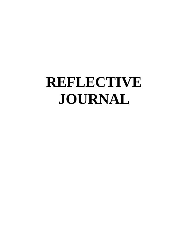 Reflective Journal on Gibbs' Reflective Model_1