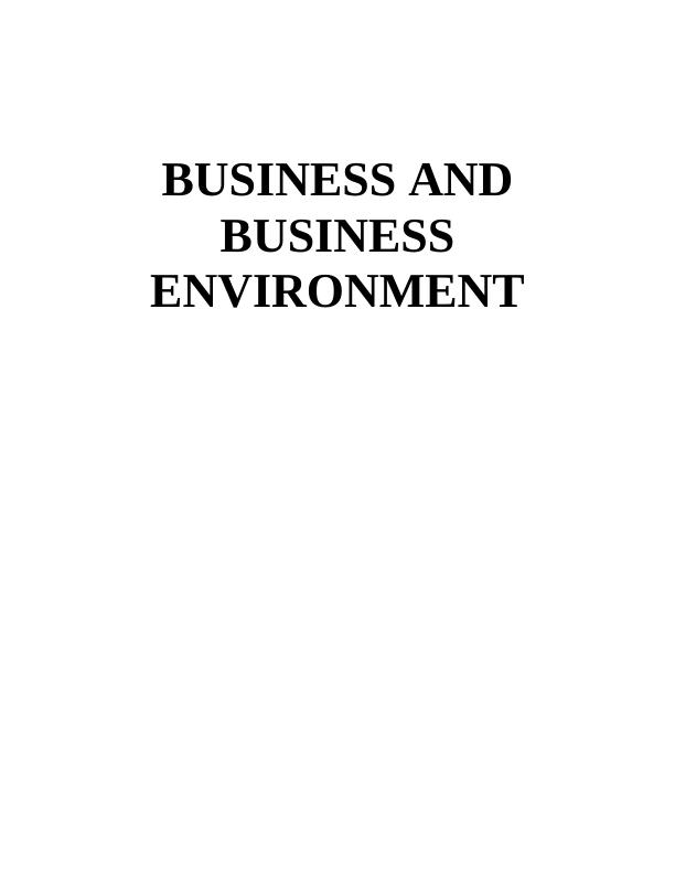 Business and Business Environment Evaluation_1