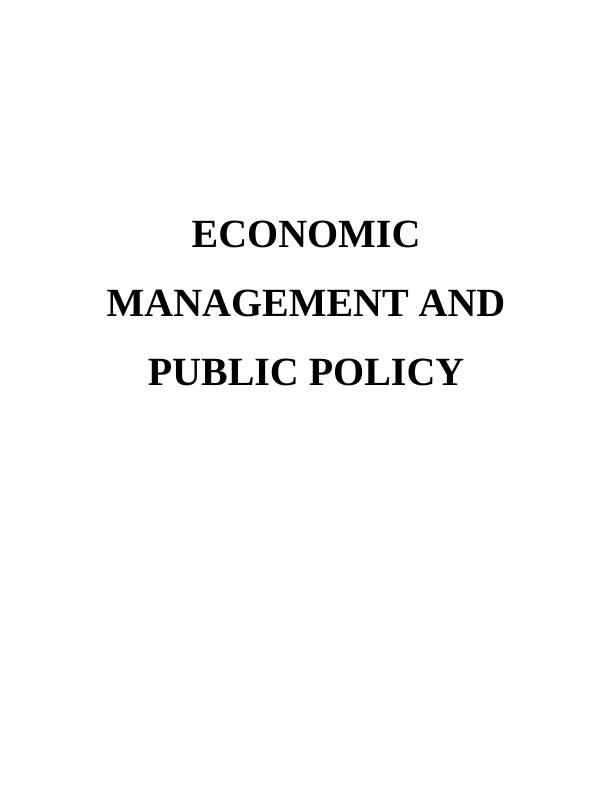 Economic Management and Public Policy Contents_1