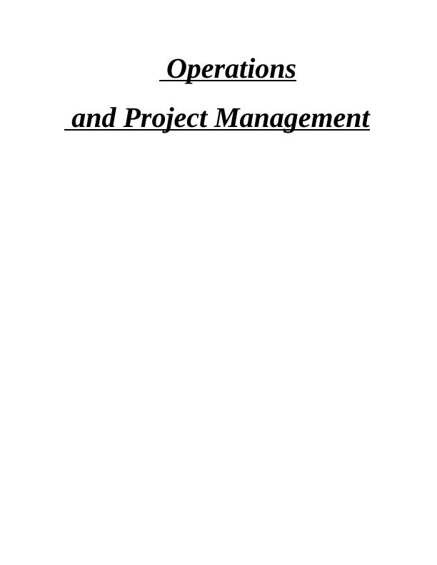 Operations & Project Management: PDF_1