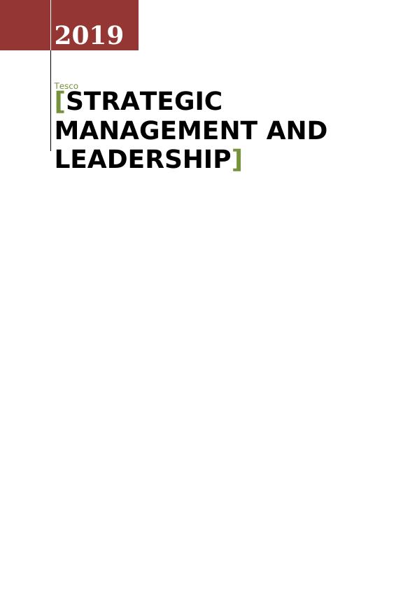 Strategic Analysis of Tesco: Market Analysis, Opportunities, and Threats_1