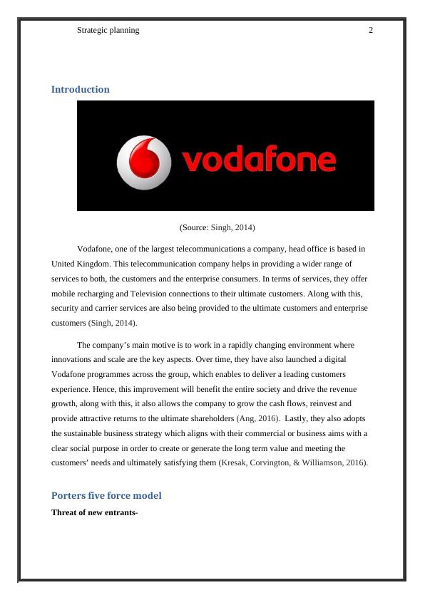 Strategic Planning for Vodafone: Analysis, Issues, and Recommendations_3