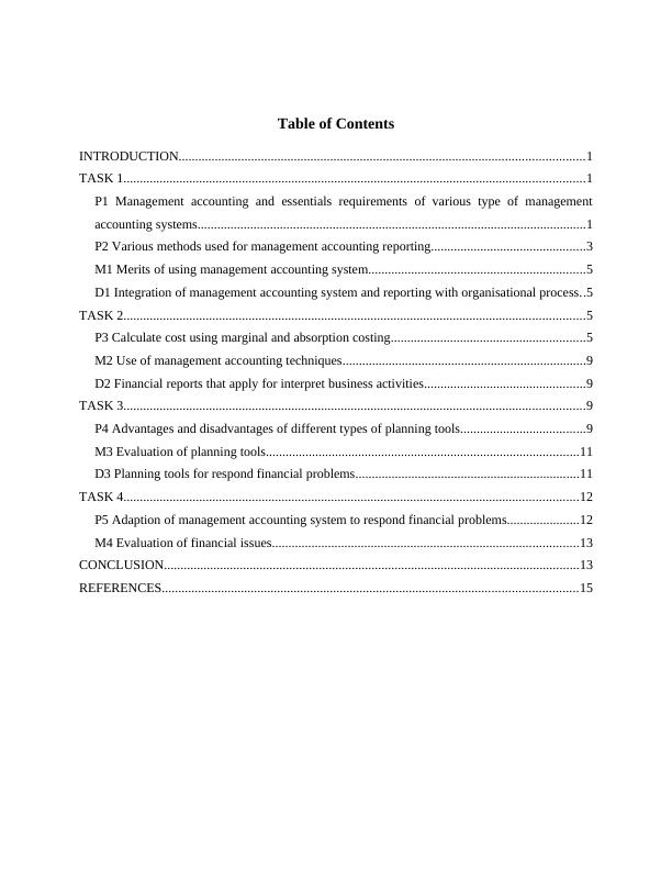 Concept of Management Accounting - Report_2