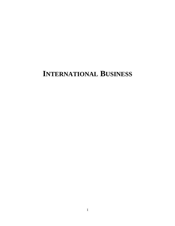 Internationalization Of Burberry | Report_1