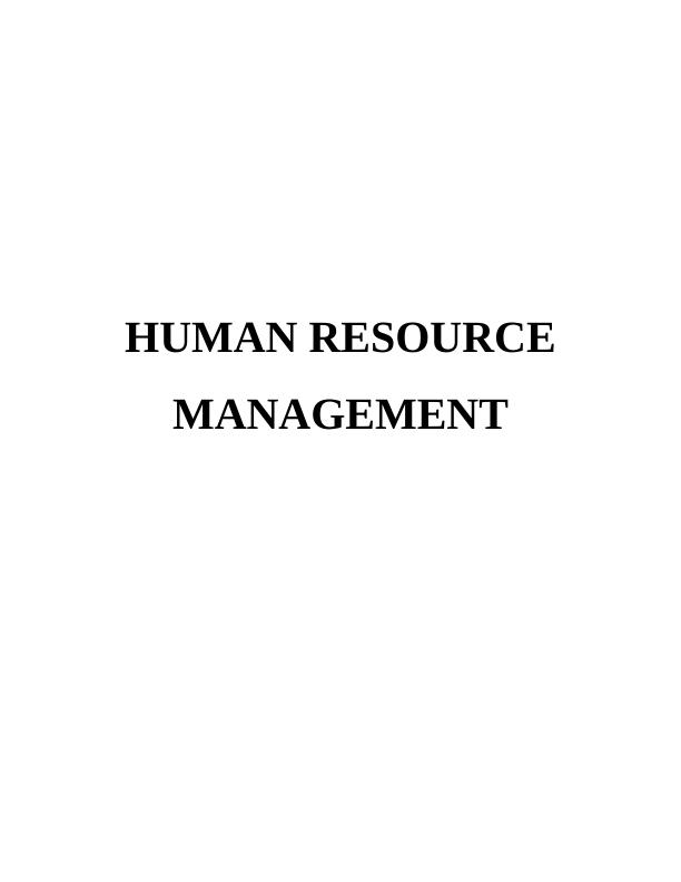 Human Resource Planning in a Large Organization_1