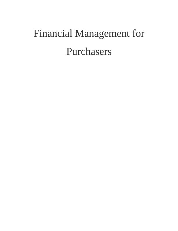 Financial Management Assignment Solved - Doc_1