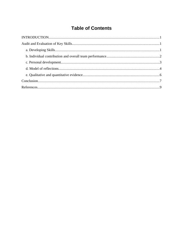 InTRODUCTION Key Skills Audit Report (Assignment 1)_2