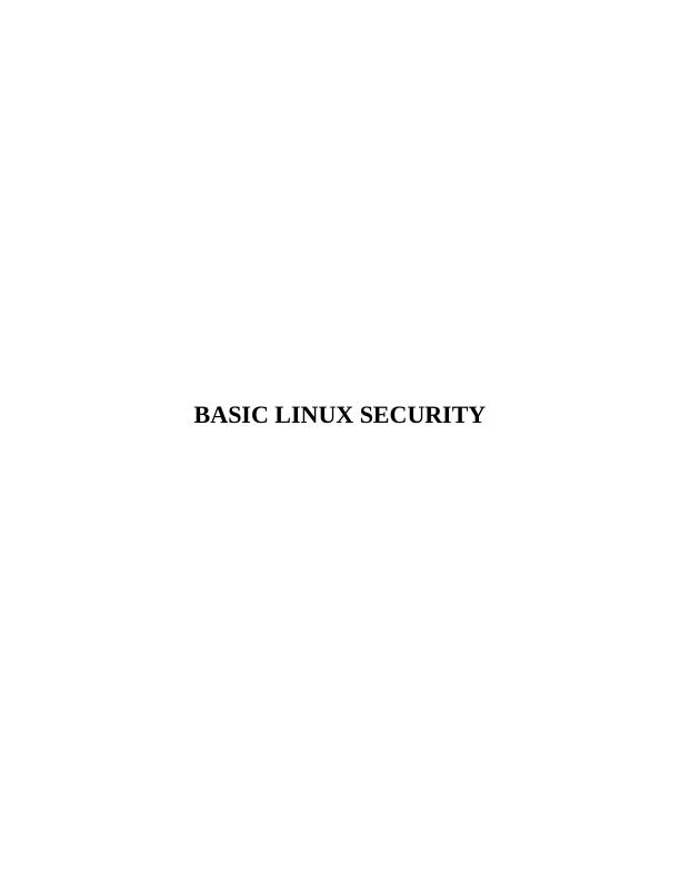 Basic Linux Security | Assignment_1