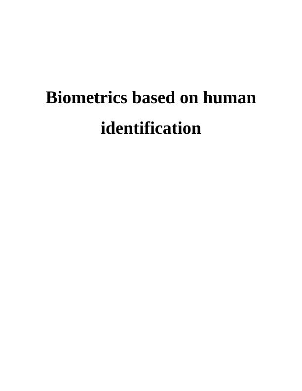 (PDF) Biometrics for Human Identification_1