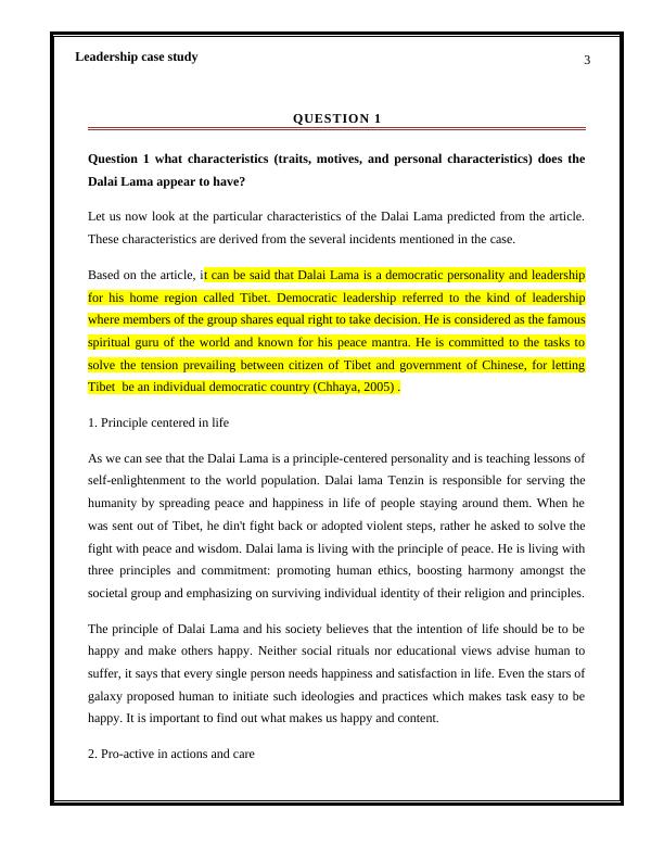 Leadership Case Study: Characteristics and Conflicts of Dalai Lama's Leadership Roles_3