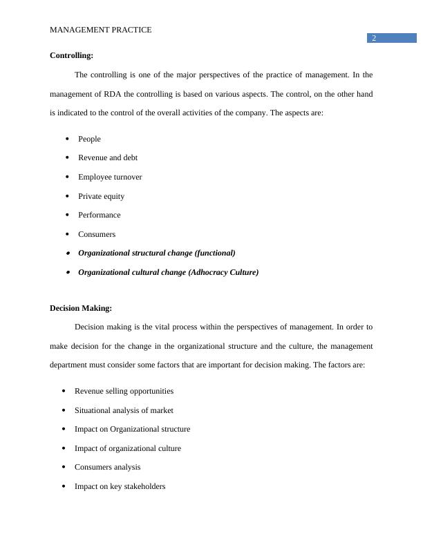 case study on management process