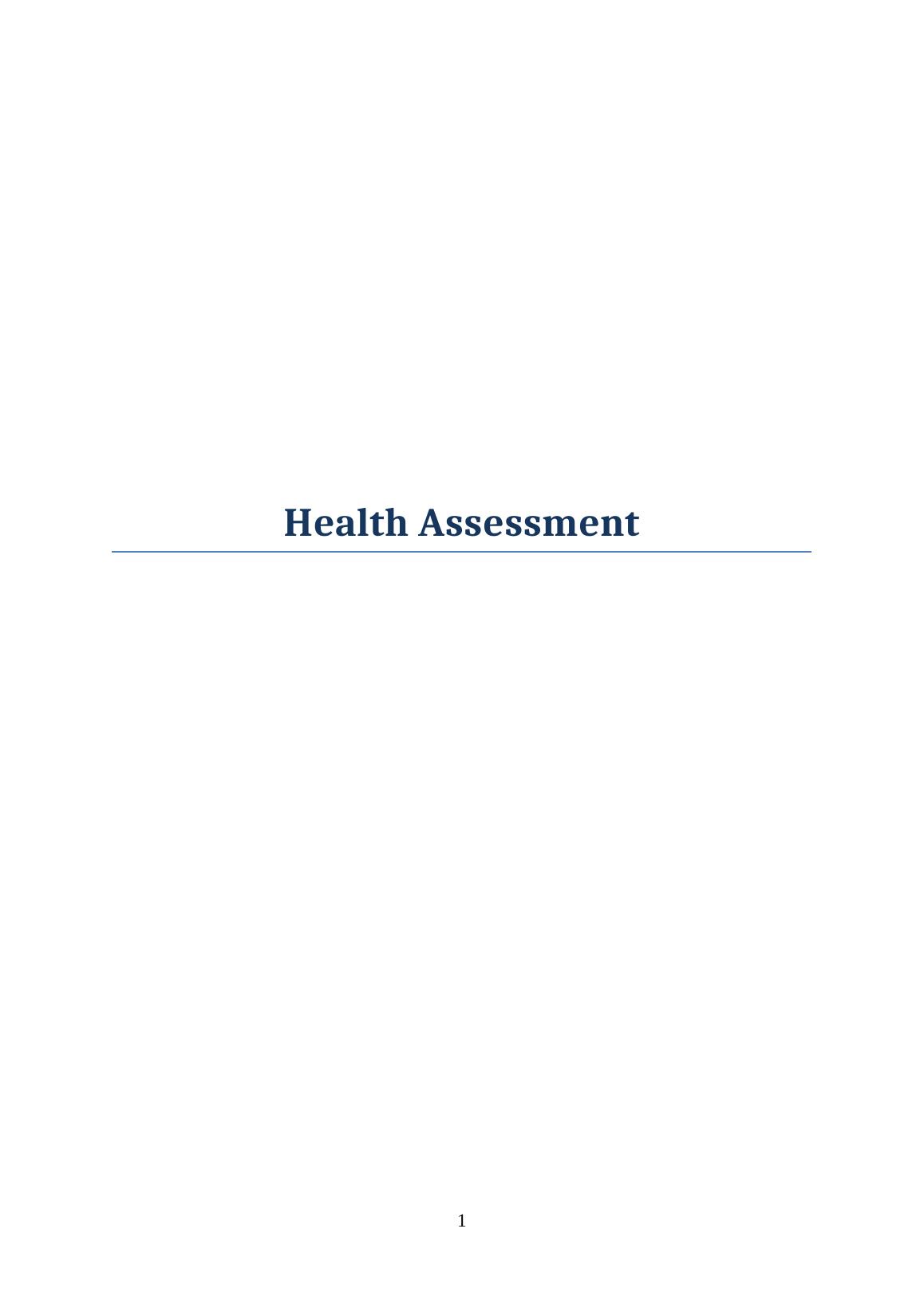 Health Australia Assessment 2022