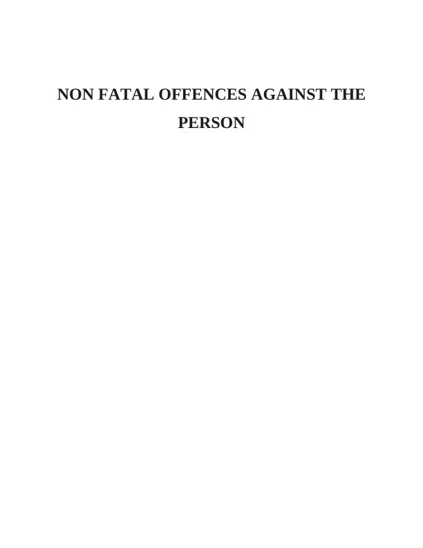 Non Fatal Offences Against the Person (Doc)_1