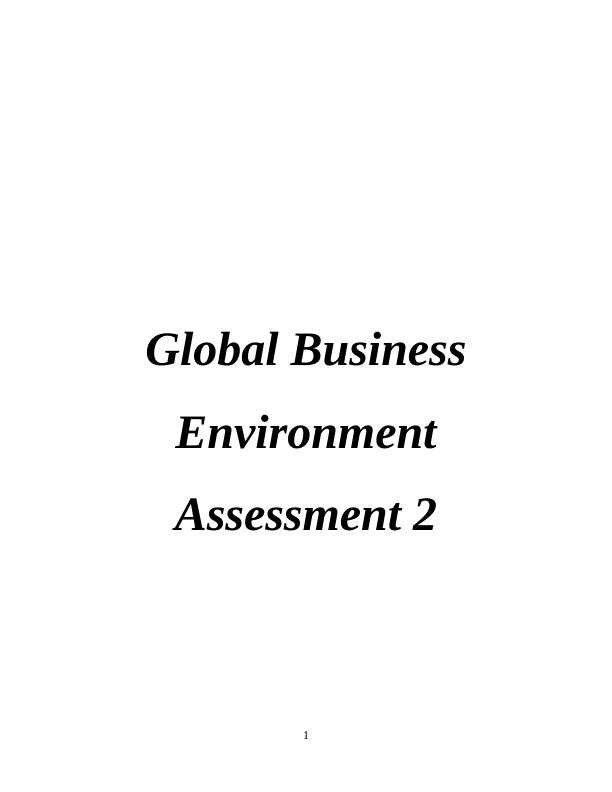 Global Business Environment: PESTLE Analysis and Porter's Five Force Model_1