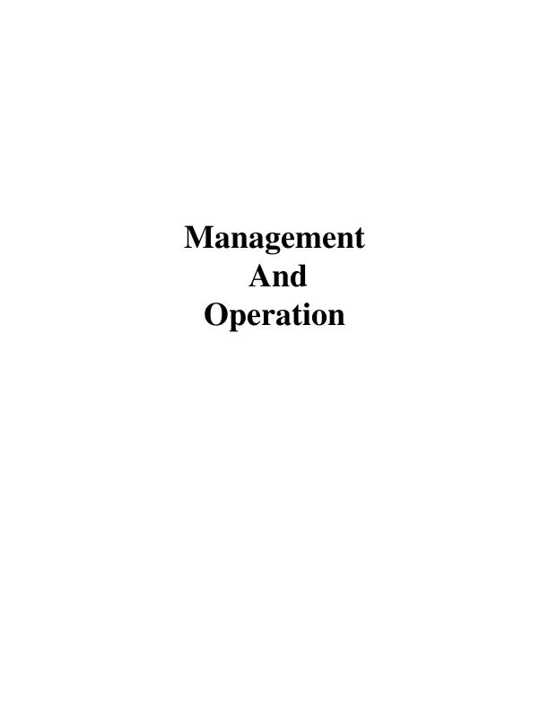Assignment on Operations Management - TESCO_1