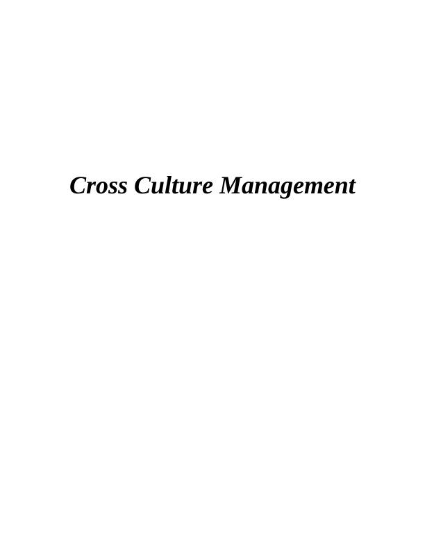 Cross Culture Management Assignment - Apple Inc_1