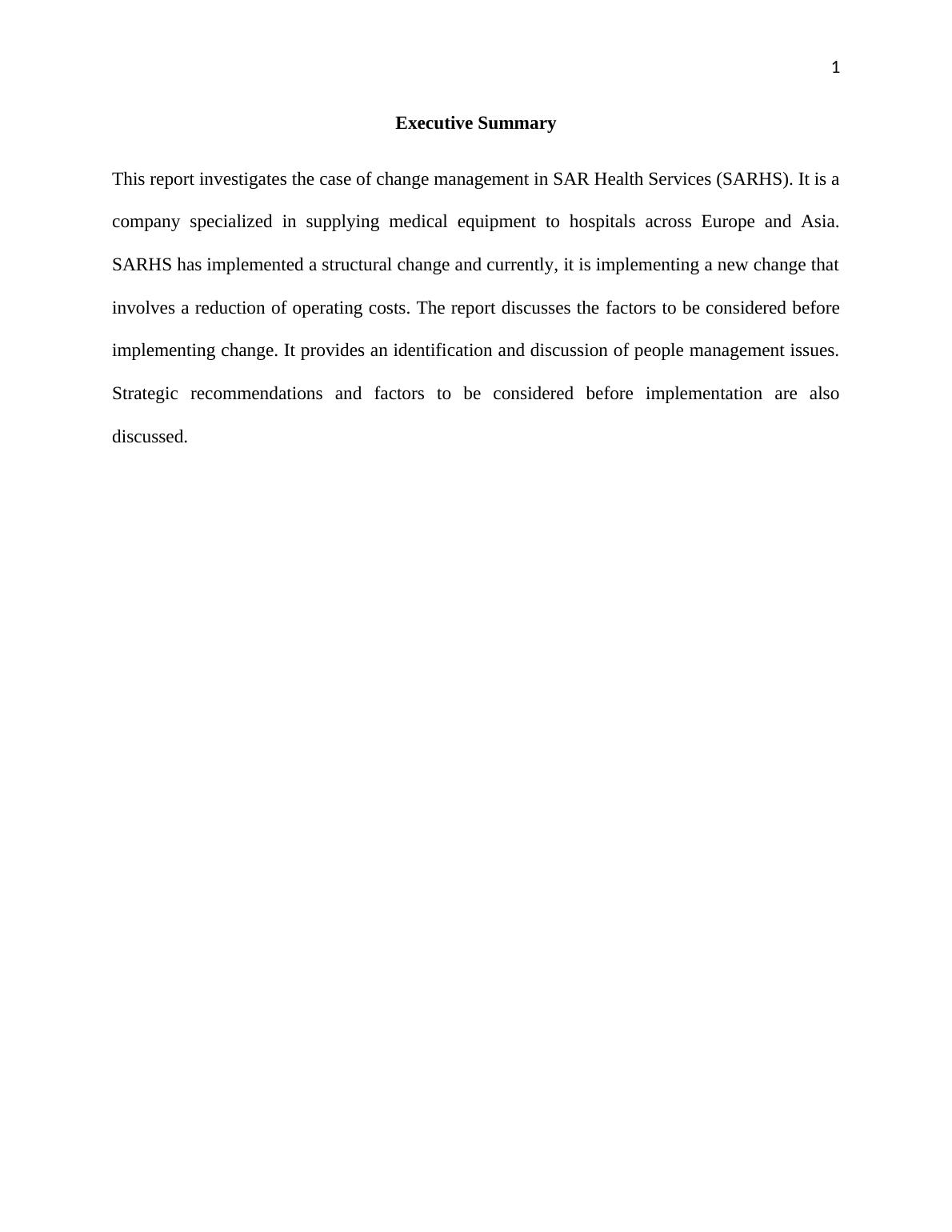 Change Management in SARHS Report 2022_2