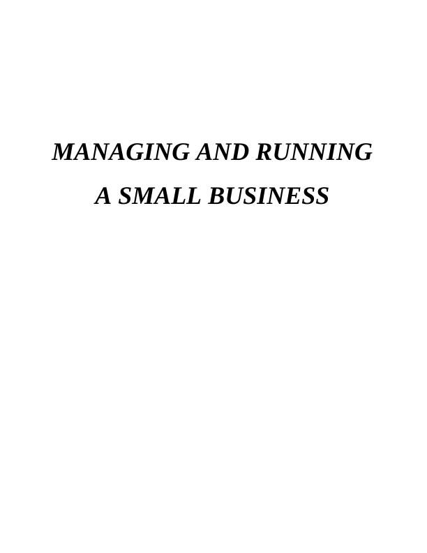 MANAGING AND RUNNING A SMALL BUSINESS INTRODUCTION_1