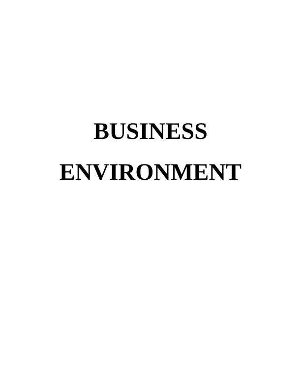 Business Environment: Overview of Marks and Spencer_1