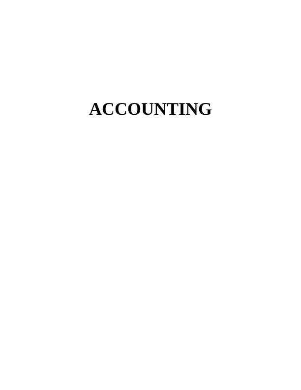 Accounting: Retail Business Description, Spreadsheet Development_1