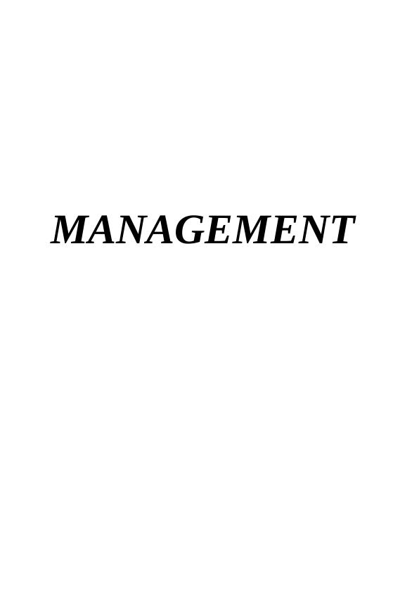 Project on Management in Hospitality Industry_1