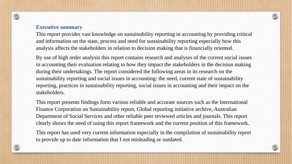 Sustainability Reporting in Accounting Doc