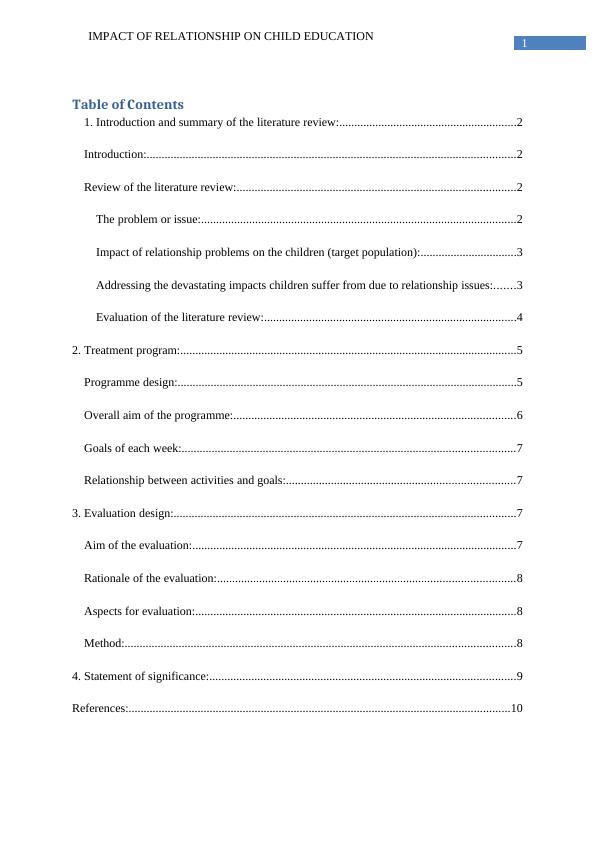 Impact of Relationship on Child Education PDF