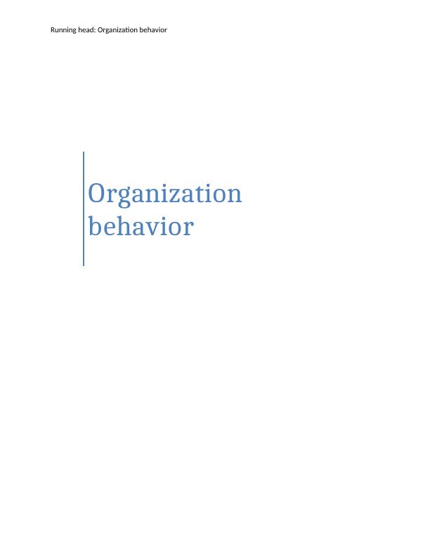 Organization Behavior Assignment: Employee Performance_1