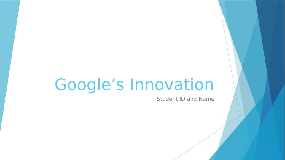 Google’s Innovation - Assignment_1