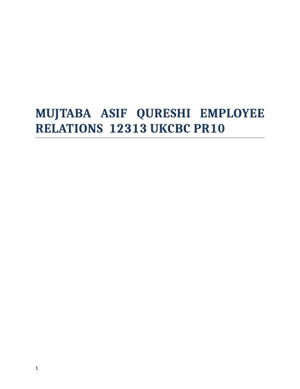 Assignment On Effective Management Of Employee Relation_1