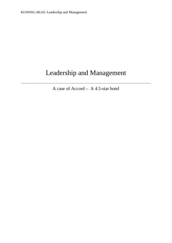 Aspects Of Leadership And Management Report_1