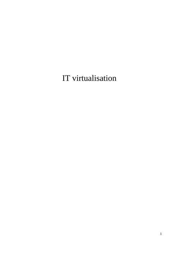 IT Virtualization Assignment_1