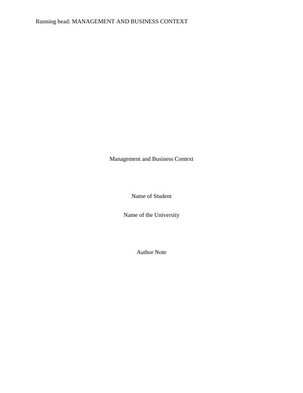Management and Business Context Name of the University Author Note_1