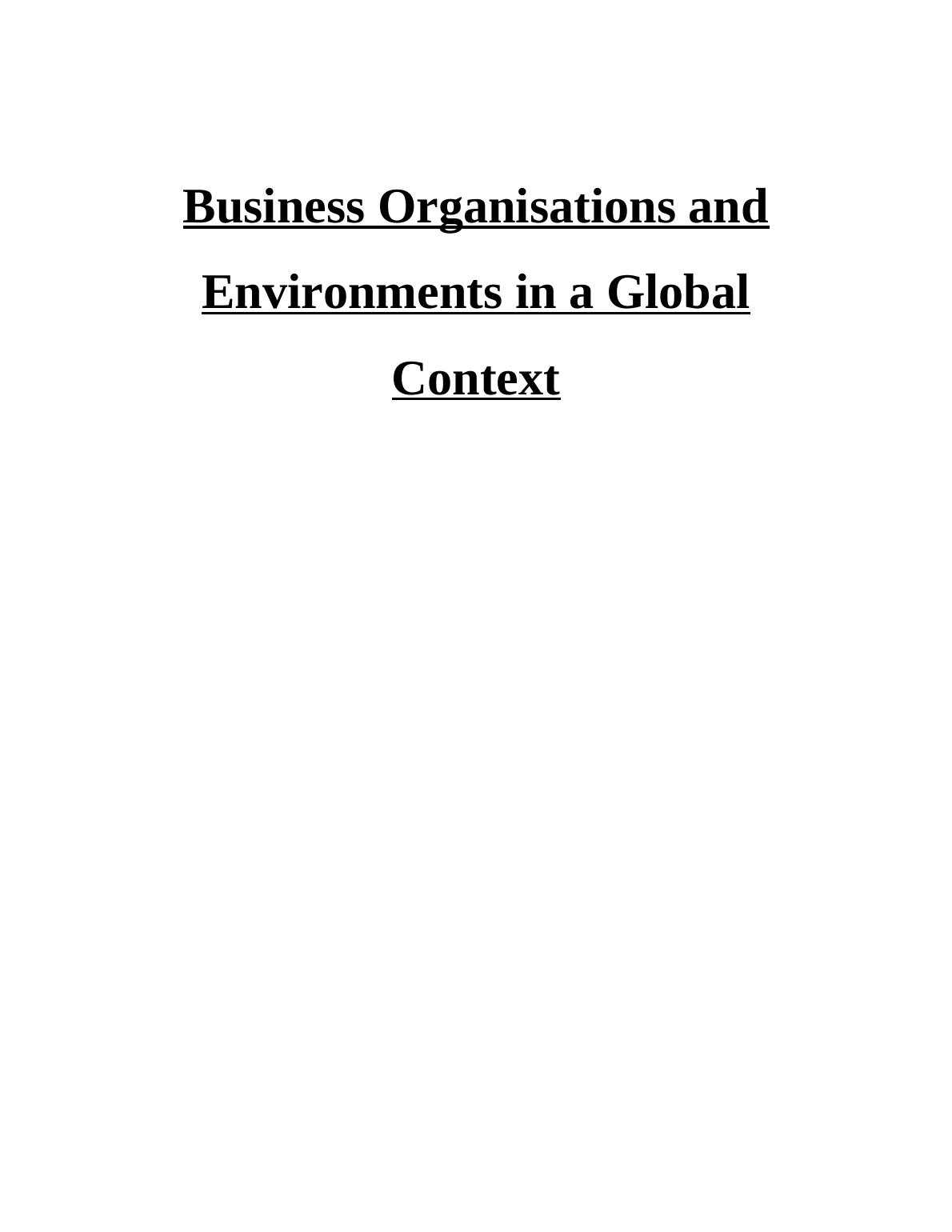 Business Organisations and Environments in a Global Context - Lidl_1