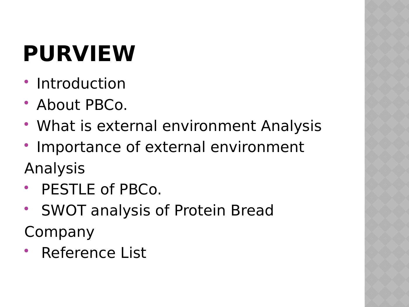 external-environment-analysis-of-protien-bread-company