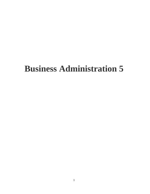 Business Administration Assignment - (Doc)_1