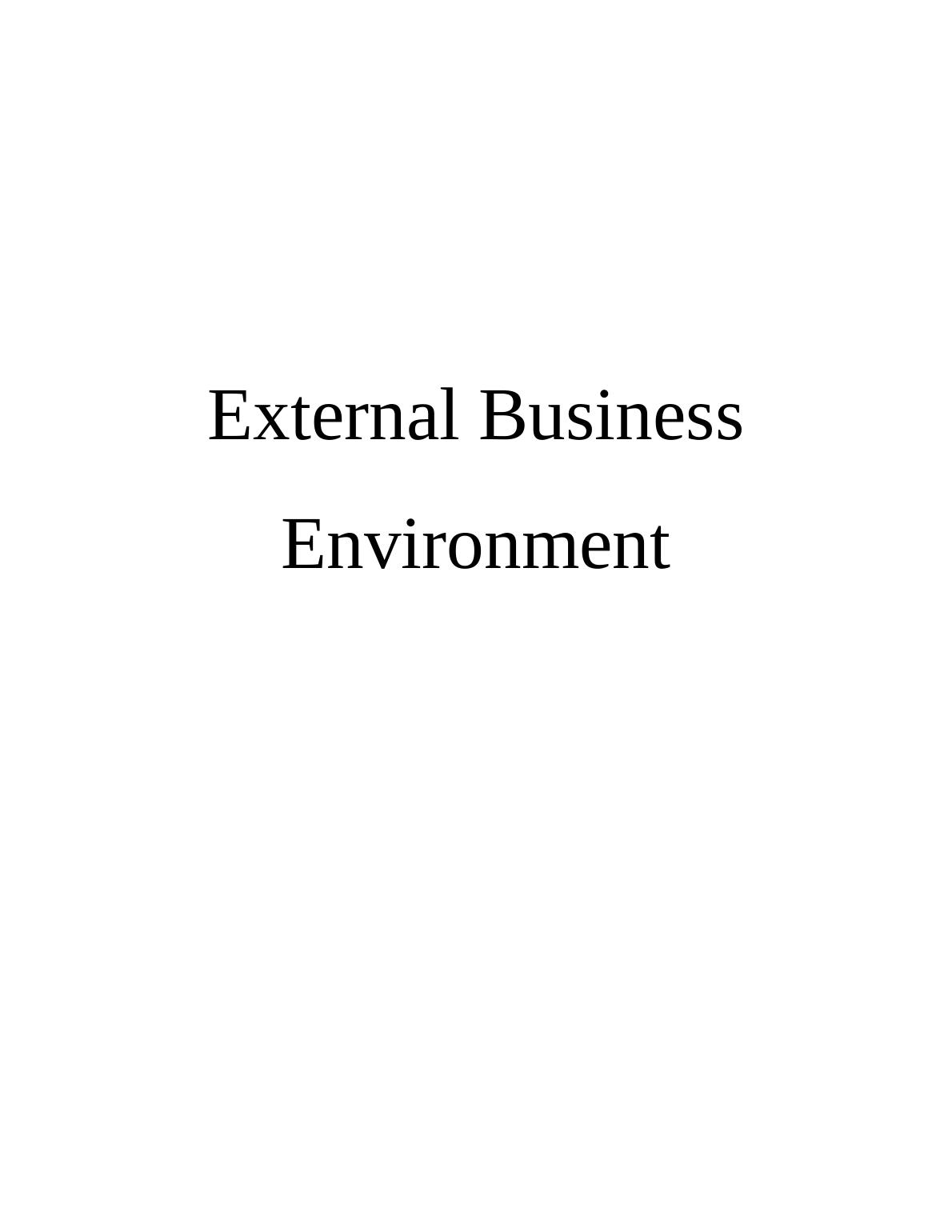 Impact of External Environment on the Operations of Organization_1